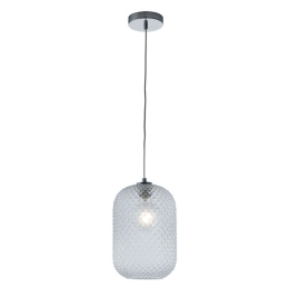 Φωτιστικό Οροφής Ashford I-ASHFORD-S20 TR 1xE27 Φ20cm 150cm Clear Luce Ambiente Design Γυαλί