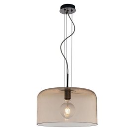 Φωτιστικό Οροφής Gibus I-GIBUS-S35 AMB 1xE27 Φ35cm 150cm Amber Luce Ambiente Design Γυαλί