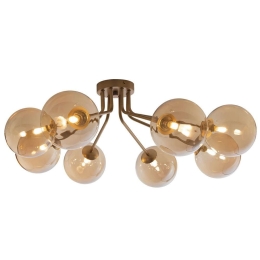 Φωτιστικό Οροφής - Πλαφονιέρα Honey I-HONEY-PL8 8xG9 Led 80,8x88,4x28cm Copper Luce Ambiente Design Μέταλλο,Γυαλί