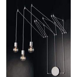 Φωτιστικό Οροφής Habitat I-HABITAT-PL3 BCO 3xE27 Φ19cm 500cm White Luce Ambiente Design Μέταλλο