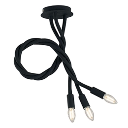 Φωτιστικό Οροφής Lover I-LOVER-3-NERO 3xE14 Φ15cm 100cm Black Luce Ambiente Design Μέταλλο
