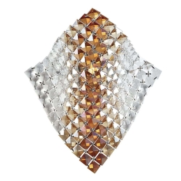 Φωτιστικό Τοίχου - Απλίκα Rumba I-RUMBA/AP 1xG9 25x29cm Amber Luce Ambiente Design Κρύσταλλο,Μέταλλο