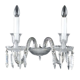 Φωτιστικό Τοίχου - Απλίκα Louvre I-LOUVRE/AP2 2xE14 38x38cm Chrome Luce Ambiente Design Κρύσταλλο