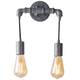 Φωτιστικό Τοίχου - Απλίκα Amarcord I-AMARCORD-AP2 ZN 2xE27 23x26cm Grey Luce Ambiente Design Μέταλλο