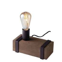 Φωτιστικό Επιτραπέζιο Texas I-TEXAS-L1 1xE27 22x14cm Brown Luce Ambiente Design