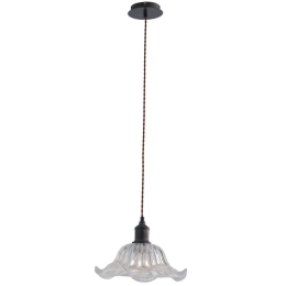 Φωτιστικό Οροφής Kansas I-KANSAS-S30 1xE27 Φ30cm 120cm Clear Luce Ambiente Design Γυαλί