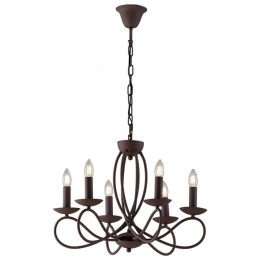 Φωτιστικό Οροφής - Πολυέλαιος Ginevra I-GINEVRA-6 6xE14 Φ56cm 120cm Rust Luce Ambiente Design