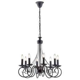 Φωτιστικό Οροφής - Πολυέλαιος Beatrice I-BEATRICE-8 8xE14 Φ63cm 120cm Anthracite Luce Ambiente Desig