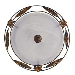 Φωτιστικό Οροφής - Πλαφονιέρα Riccio RICCIO/PL40 2xE27 40cm Gold Luce Ambiente Design