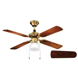 Ανεμιστήρας Οροφής Gemini 7064 OB Με Φως 1xE27 D105x42cm Brass-Walnut Perenz Διάμετρος 105cm