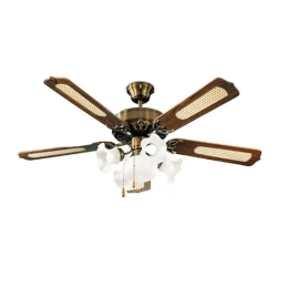 Ανεμιστήρας Οροφής Flux 7066 OB Με Φως 5xE27 D130x52cm Double Face Blades Walnut Perenz Διάμετρος 130cm