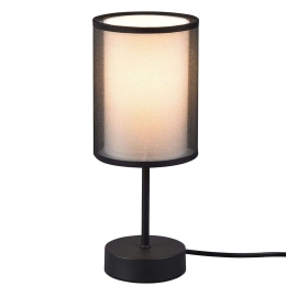Φωτιστικό Επιτραπέζιο Burton 511400132 12x28cm 1xE14 28W Black Trio Lighting