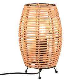 Φωτιστικό Επιτραπέζιο Inga 512200136 16x30cm 1xE27 40W Natural-Black Trio Lighting