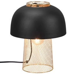 Φωτιστικό Επιτραπέζιο Punch R50811032 25x28cm 1xE27 25W Black-Gold RL Lighting