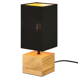 Φωτιστικό Επιτραπέζιο Woody R50171080 12x12x30cm 1xE14 40W Natural-Black RL Lighting