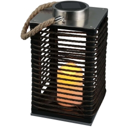 Φωτιστικό Επιτραπέζιο Ηλιακό Santana R55346132 18x18x28cm Led 1W Nickel-Black RL Lighting