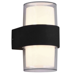 Φωτιστικό Τοίχου - Απλίκα Molina R22052142 9x13cm 2xLed 550Lm 4,6W Black-White RL Lighting