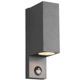 Φωτιστικό Τοίχου Με Αισθητήρα Roya 214269242 7x22cm 2xGU10 35W Anthracite Trio Lighting