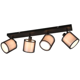 Φωτιστικό Οροφής - Σποτ Burton 811400432 71x18x19cm 4xE14 28W Black-White Trio Lighting