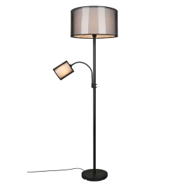 Φωτιστικό Δαπέδου Burton 411400232 45x174cm 1xE27 60W/1xE14 40W Black-White Trio Lighting