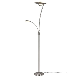 Φωτιστικό Δαπέδου Granby 424310207 29x180cm Dim Led 3400Lm 29W/650Lm 6,5W Nickel Trio Lighting