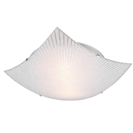 Φωτιστικό Οροφής - Πλαφονιέρα Elisa 612200200 40x40x9cm 2xE27 40W Clear-Chrome Trio Lighting
