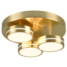Φωτιστικό Οροφής - Πλαφονιέρα Franklin 626510308 Φ35x13cm Dim 3xLed 1000Lm 8,5W Brass Trio Lighting