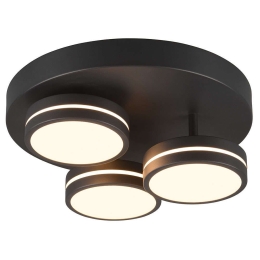 Φωτιστικό Οροφής - Πλαφονιέρα Franklin 626510342 Φ35x13cm Dim 3xLed 1000Lm 8,5W Anthracite Trio Ligh