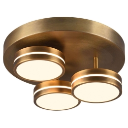 Φωτιστικό Οροφής - Πλαφονιέρα Franklin 626510304 Φ35x13cm Dim 3xLed 1000Lm 8,5W Bronze Trio Lighting