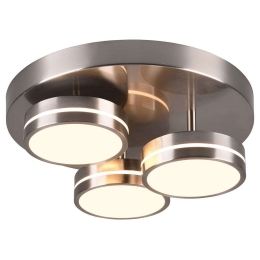 Φωτιστικό Οροφής - Πλαφονιέρα Franklin 626510307 Φ35x13cm Dim 3xLed 1000Lm 8,5W Nickel Trio Lighting