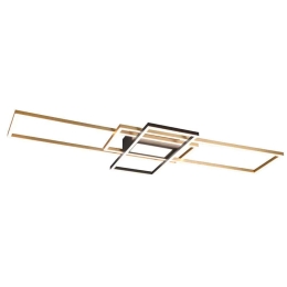 Φωτιστικό Οροφής - Πλαφονιέρα Irvine 620010408 105x42x6cm Dim Led 7100Lm 60W Brass-Black Trio Lighti