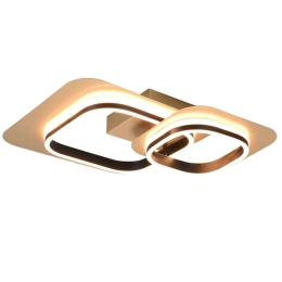 Φωτιστικό Οροφής - Πλαφονιέρα Lugo 642910280 52x54x10cm Dim Led 3400Lm 28W Black-Gold Trio Lighting