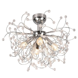 Φωτιστικό Οροφής - Πλαφονιέρα Gloria R61314006 Φ55x35cm 4xE14 25W Chrome RL Lighting