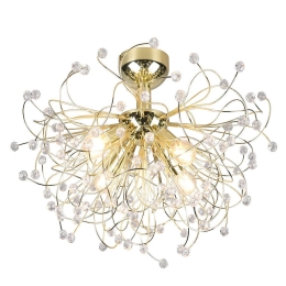 Φωτιστικό Οροφής - Πλαφονιέρα Gloria R61314003 Φ55x35cm 4xE14 25W Brass RL Lighting