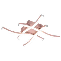 Φωτιστικό Οροφής - Πλαφονιέρα Route R62474499 46x46x7cm 4xLed 600Lm 5W 4000K Rose Gold RL Lighting