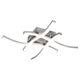 Φωτιστικό Οροφής - Πλαφονιέρα Route R62474499 46x46x7cm 4xLed 5W 4000K Nickel-White RL Lighting