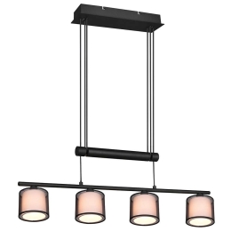 Φωτιστικό Οροφής - Ράγα Burton 311400432 82x12x150cm 4xE14 28W Black-White Trio Lighting