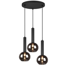 Φωτιστικό Οροφής Clayton 310390332 Φ45x150cm 3xE27 28W Black Trio Lighting