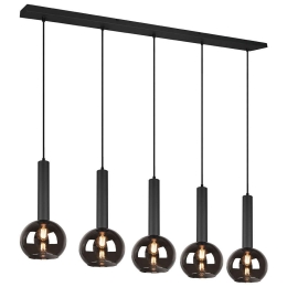 Φωτιστικό Οροφής - Ράγα Clayton 310300532 115x20x150cm 5xE27 28W Black Trio Lighting