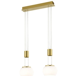 Φωτιστικό Οροφής - Ράγα Madison 342010208 52x18x150cm Dim 2xLed 900Lm 8W Brass-White Trio Lighting