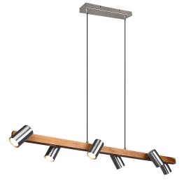 Φωτιστικό Οροφής - Ράγα Marley 312490607 115x20x150cm 6xGU10 35W Natural-Nickel Trio Lighting