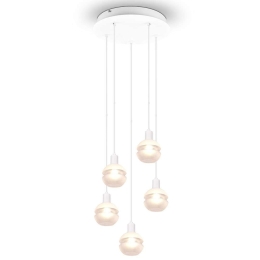 Φωτιστικό Οροφής Mela 313100531 Φ34x150cm 5xE14 25W White Trio Lighting