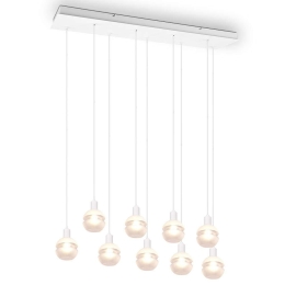 Φωτιστικό Οροφής - Ράγα Mela 313100931 102x22x150cm 9xE14 25W White Trio Lighting