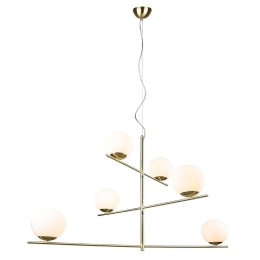 Φωτιστικό Οροφής Pure 302000608 115x80x150cm 6xE14 28W Brass-White Trio Lighting