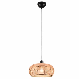 Φωτιστικό Οροφής Inga 312200136 29x150cm 1xE27 40W Black-Natural Trio Lighting