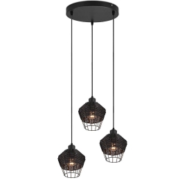 Φωτιστικό Οροφής Borka R31263302 Φ41x150cm 3xE27 40W RL Black Lighting
