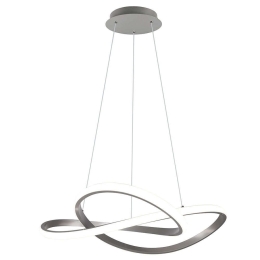 Φωτιστικό Οροφής Course R32051407 Φ60x150cm Dim Led 3150Lm 27,5W Nickel-White RL Lighting