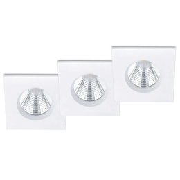 Σποτ Χωνευτό Zagros (Σετ 3Τμχ) 650610331 8x8x5cm Dim 3xLed 345Lm 5,5W 3000K White Trio Lighting Τετράγωνο