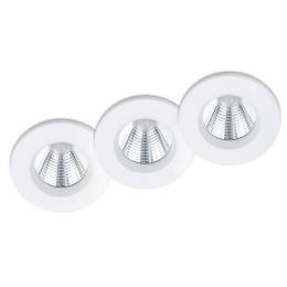 Σποτ Χωνευτό Zagros (Σετ 3Τμχ) 650710331 Φ8x5cm Dim 3xLed 345Lm 5,5W 3000K White Trio Lighting Στρόγγυλο