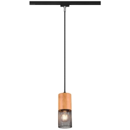 Φωτιστικό Ράγας Κρεμαστό Duoline 73430132 Φ8x180cm 1xE27 25W Natural-Black Trio Lighting